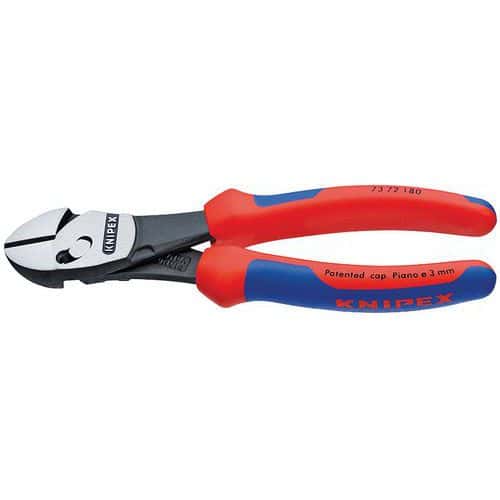 Zijsnijtang TwinForce® zwart geatramenteerd 180 mm_73 72 180 BK KNIPEX