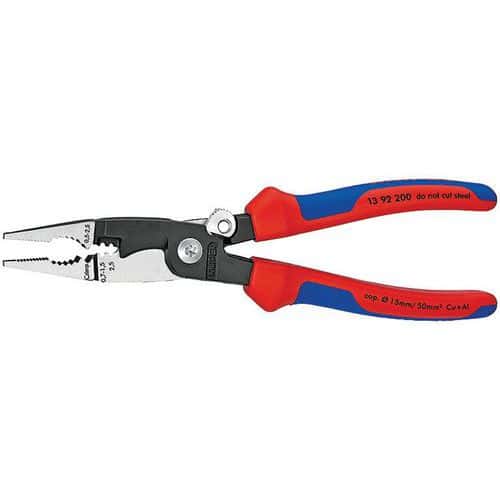 Elektro installatietang zwart 200 mm _ 13 92 200 SB KNIPEX