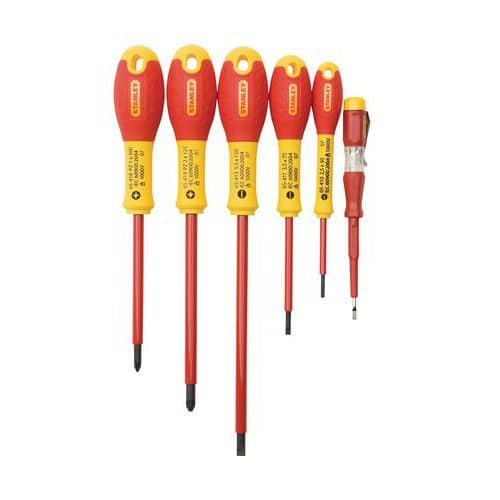 Set van 6 geïsoleerde VDE schroevendraaiers 1000 V Stanley®