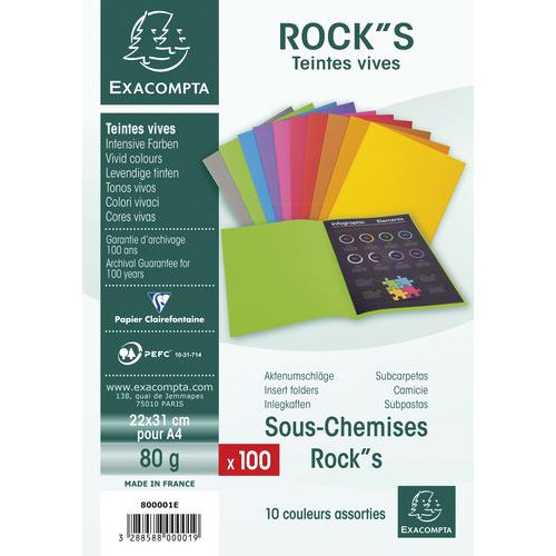 Binnenmap rock''s 80 -100 stuks- 22x31 cm - Exacompta