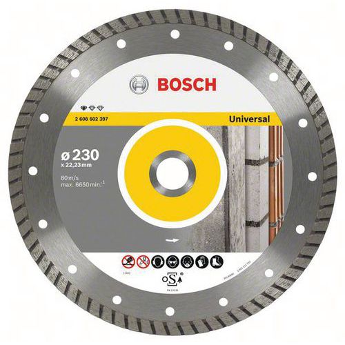 Diamantdoorslijpschijf Universal Turbo - Bosch