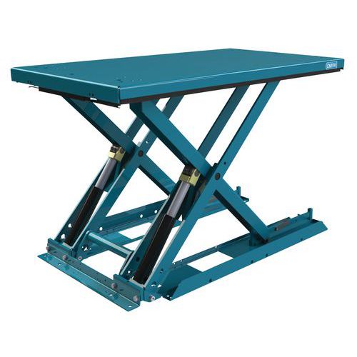 Extra platte, ergonomische en vaste handbediende heftafel MX-10 - hefvermogen 1000 kg