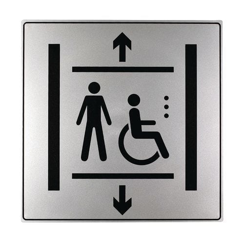 Pictogram van polystyreen ISO 7001 - Lift voor invaliden