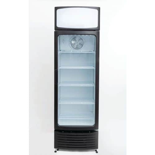 Glasdeur koelkast zwart 397L - Husky