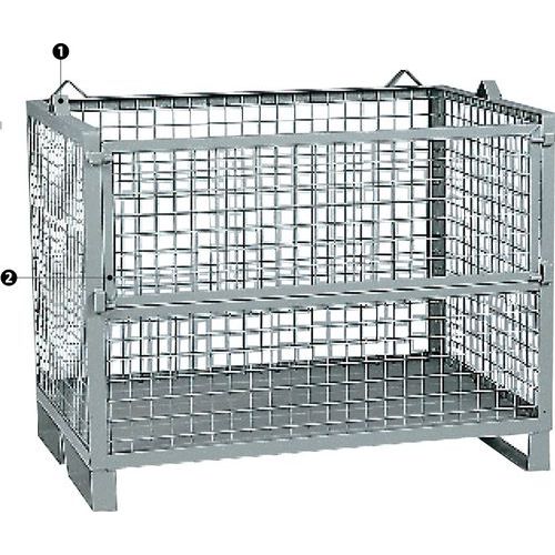 Stapelbare palletkist - met rooster - op poten