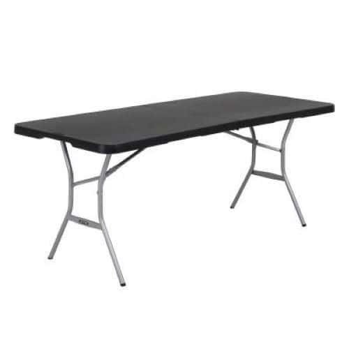 Klaptafel LIFETIME 183 x 76 cm - inklapbaar in tweeën - Zwart