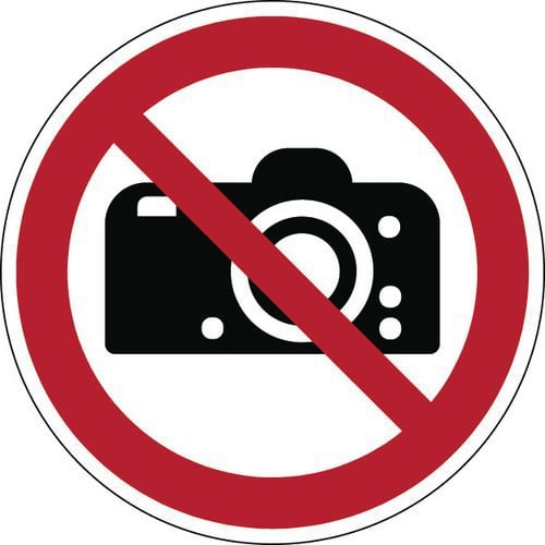 Verbodsbord - Verboden te fotograferen - Hard