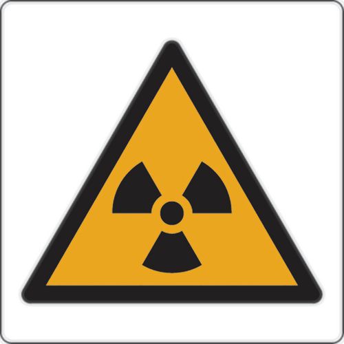 Waarschuwingsbord - Radioactieve stoffen - Aluminium