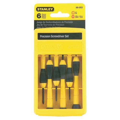 Horlogeschroevendraaier - bimateriaal - set a 6 stuks - Stanley