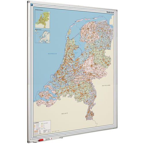 Wegenkaart Nederland, magnetisch, 120 x 90 cm