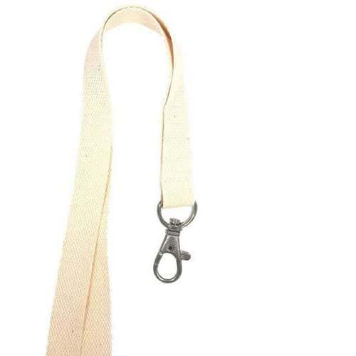 Keycord katoen 15 mm met metalen clip nikkelvrij - set 100 - Sogedex