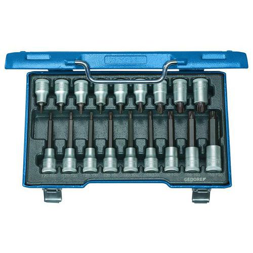 Dopsleutel-Schroevendraaierset 1/2'' 18-delig Torx ITX19LKP - Gedore