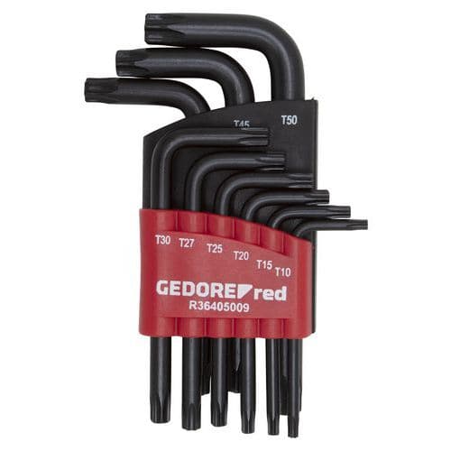 Haakse stiftsleutelset Torx 9-delig kort R36405009 - GedoreRed