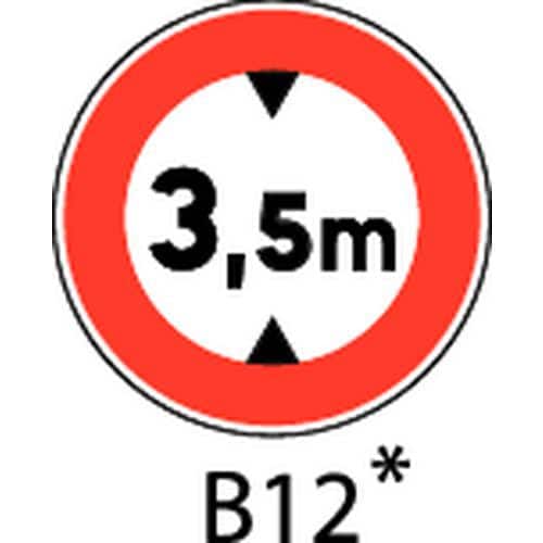 Signaalbord - B12 - Te bepalen maximumhoogte