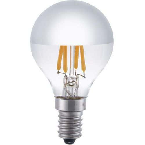 Bolle ledlamp met spiegelkop G45 E14 en E27 4 W dimbaar - SPL