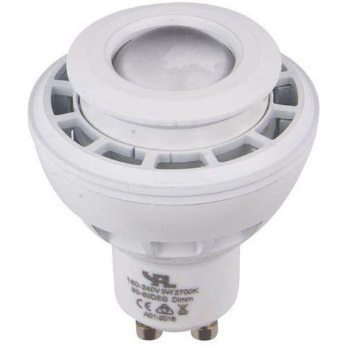 Ledlamp MR16 GU10 met verstelbare bundel COB 5W - SPL