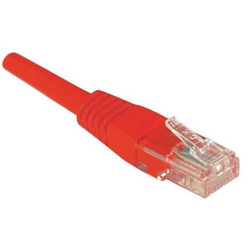 Netwerkkabel RJ45 CAT 6 U/UTP rood 1 m