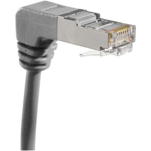 Netwerkkabel RJ45 CAT 5E F/UTP gebogen grijs 2 m