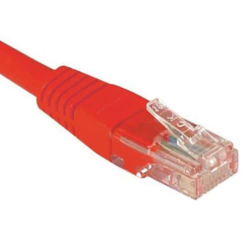 Netwerkkabel RJ45 CAT 5E U/UTP rood 0.15 m