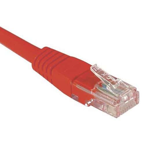 Netwerkkabel budget RJ45 CAT 5e U/UTP rood 3 m