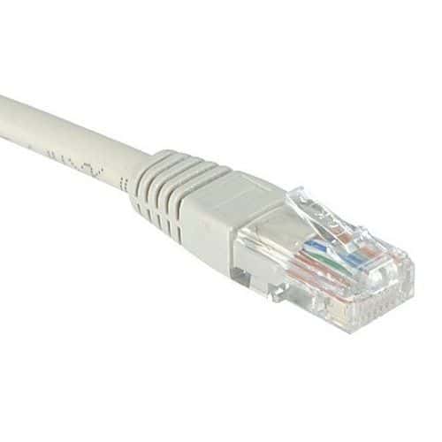 Netwerkkabel budget RJ45 CAT 6 U/UTP grijs 1 m