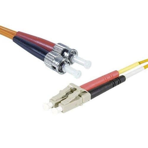 Draadbrug optisch Duplex 2 mm OM1 LC-UPC/ST-UPC oranje 3 m