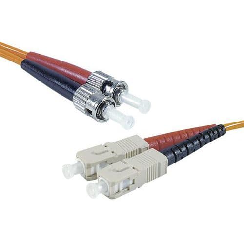 Draadbrug optisch Duplex 2 mm OM1 ST-UPC/SC-UPC oranje 2 m