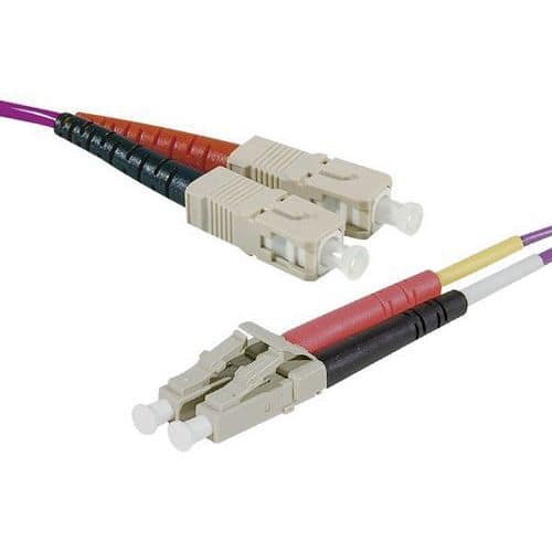 Draadbrug optisch Duplex 2 mm OM4 SC-UPC/LC-UPC erika 10 m