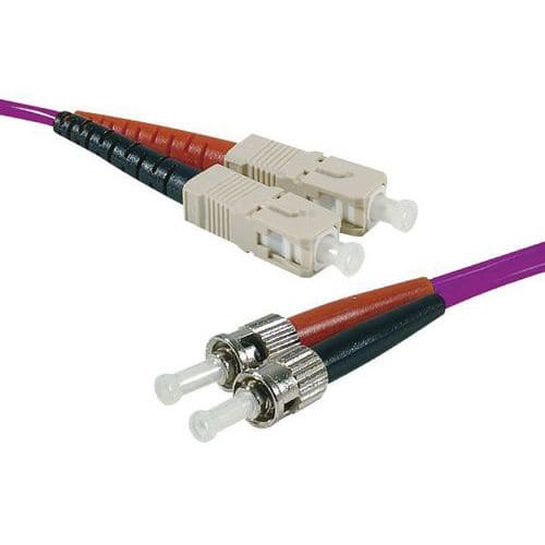 Draadbrug optisch Duplex 2 mm OM4 ST-UPC/SC-UPC erika 2 m