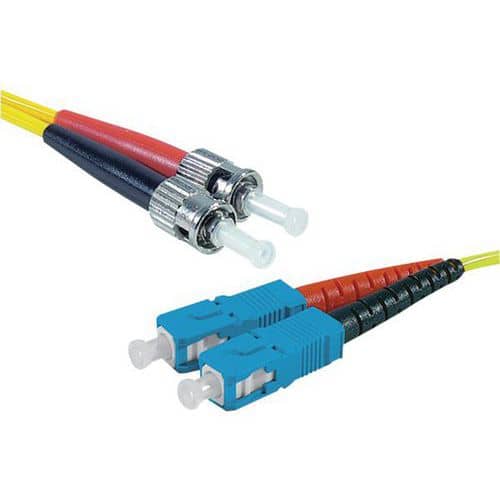 Draadbrug Duplex 2 mm OS2 ST-UPC/SC UPC geel 1 m