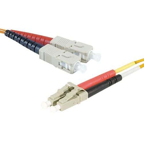 Draadbrug Duplex 2 mm OM2 SC-UPC/LC UPC oranje 1 m