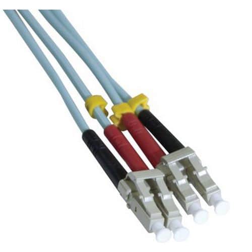 Draadbrug optisch Duplex 2 mm OM3 LC-UPC/LC-UPC aqua 5 m