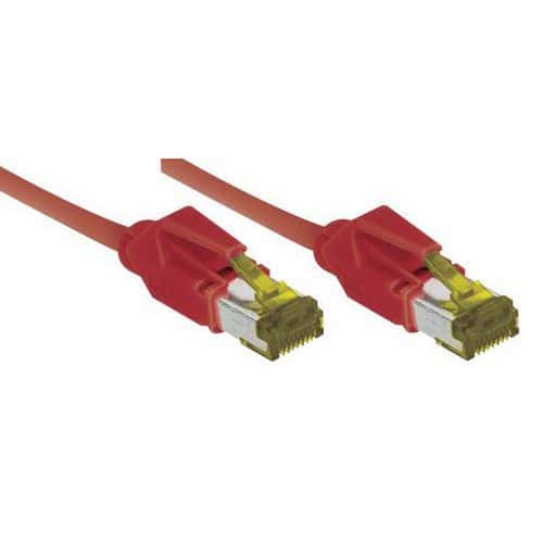 Netwerksnoer RJ45 op Kabel CAT 7 S/FTP LSOH SNG rood 7.5 m