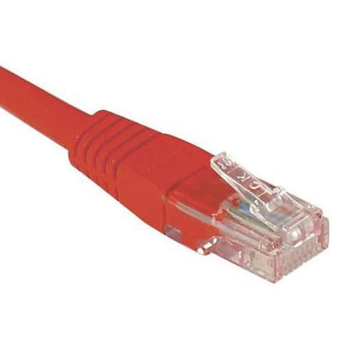 Netwerkkabel RJ45 CAT 5E U/UTP rood 0.3 m