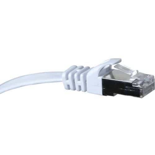 Netwerkkabel RJ45 plat CAT 6 U/FTP SNG wit 20 m