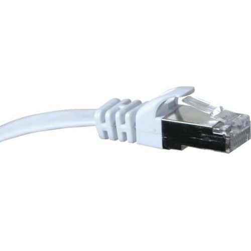 Netwerkkabel RJ45 plat CAT 6 U/FTP SNG wit 7.5 m