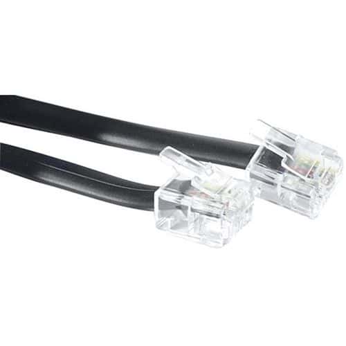 Telefoonkabel rj11m/m 2 mtr. zwart