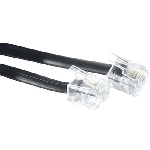 Telefoonkabel rj11m/m 30 mtr. zwart