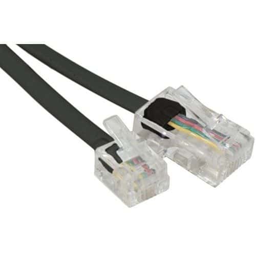 Telefoonsnoer RJ11 naar RJ45 zwart - 5 m