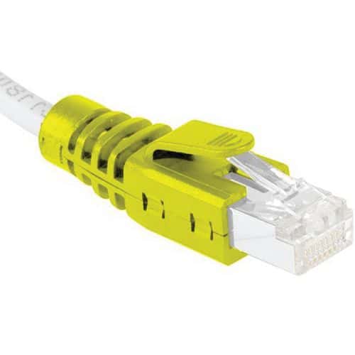 Hoes voor RJ45-stekker met clips geel