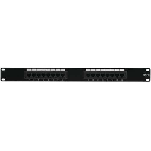 Patchpanel 19 INCH 1U 16 Poorten CAT 6 UTP