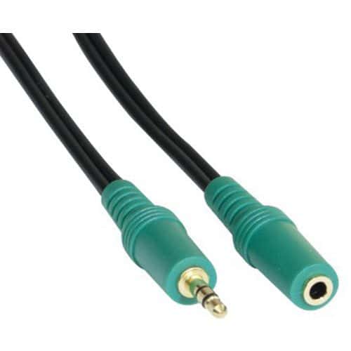 Verlengsnoer 3.5 mm stereo jack gold PC99 1.8 m