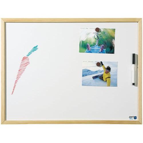 Whiteboard met houten profiel