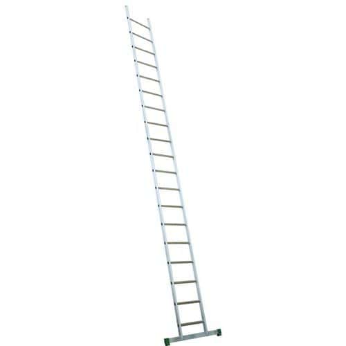 Enkelvoudige aluminium ladder Prima - 11 tot 19 treden - stabilisatiestang - Facal