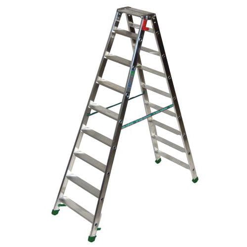 Professionele dubbelzijdige trapladder - 5 tot 12 treden