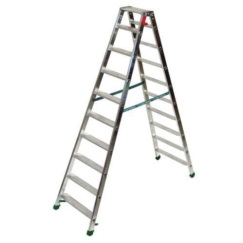 Professionele dubbelzijdige trapladder - 5 tot 12 treden