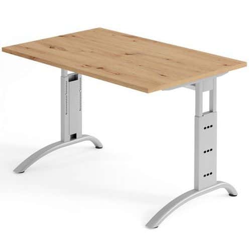 Bureau rustiek eiken 120cm aluminium onderstel - Mittis