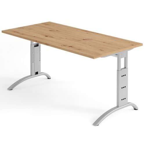 Bureau rustiek eiken 160cm aluminium onderstel - Mittis