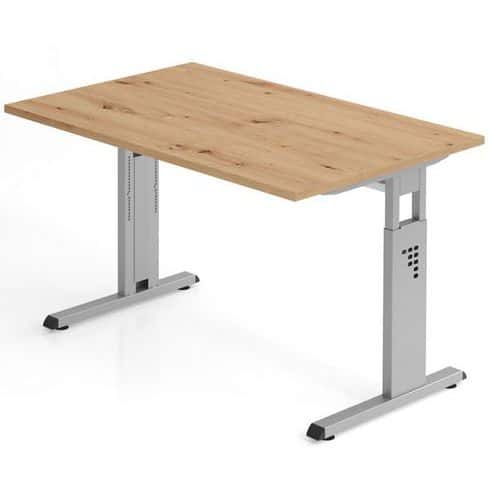 Bureau rustiek eiken 120cm aluminium onderstel - Minos