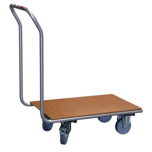 Ergonomische plateauwagen met vaste duwbeugel - Laadvermogen 250 kg